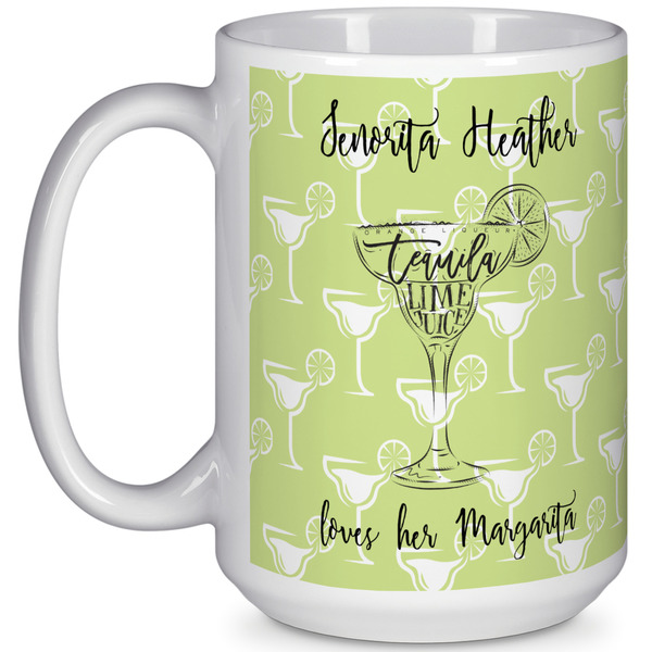 Custom Margarita Lover 15 Oz Coffee Mug - White (Personalized)