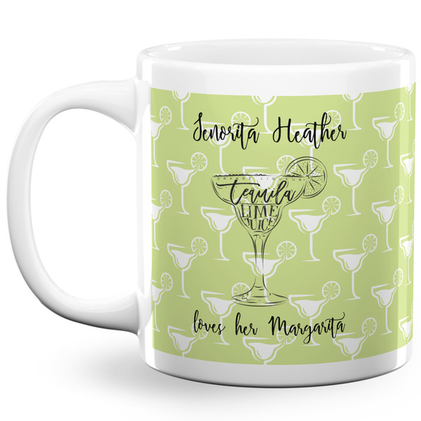 Custom Margarita Lover 20 Oz Coffee Mug - White (Personalized)