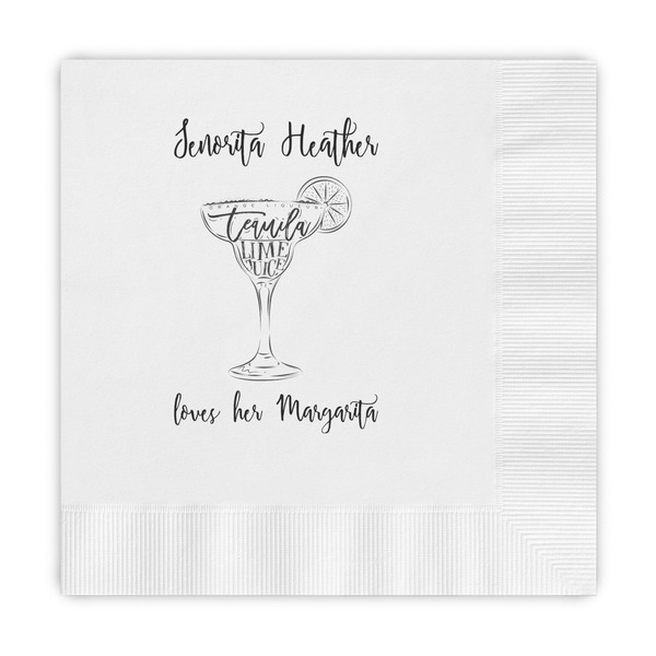 Custom Margarita Lover Embossed Decorative Napkins (Personalized)