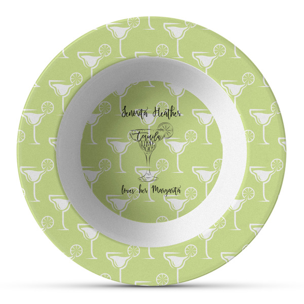 Custom Margarita Lover Plastic Bowl - Microwave Safe - Composite Polymer (Personalized)