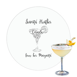 Margarita Lover Printed Drink Topper - 3.25" (Personalized)