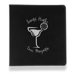 Margarita Lover Leather Binder - 1" - Black (Personalized)