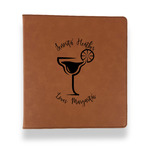 Margarita Lover Leather Binder - 1" - Rawhide (Personalized)