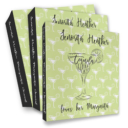 Margarita Lover 3 Ring Binder - Full Wrap (Personalized)