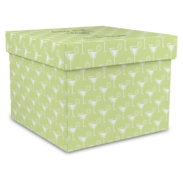 Custom Margarita Lover Gift Box with Lid - Canvas Wrapped - X-Large (Personalized)