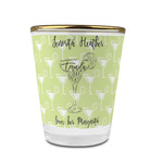 Margarita Lover Glass Shot Glass - 1.5 oz - with Gold Rim - Set of 4 (Personalized)