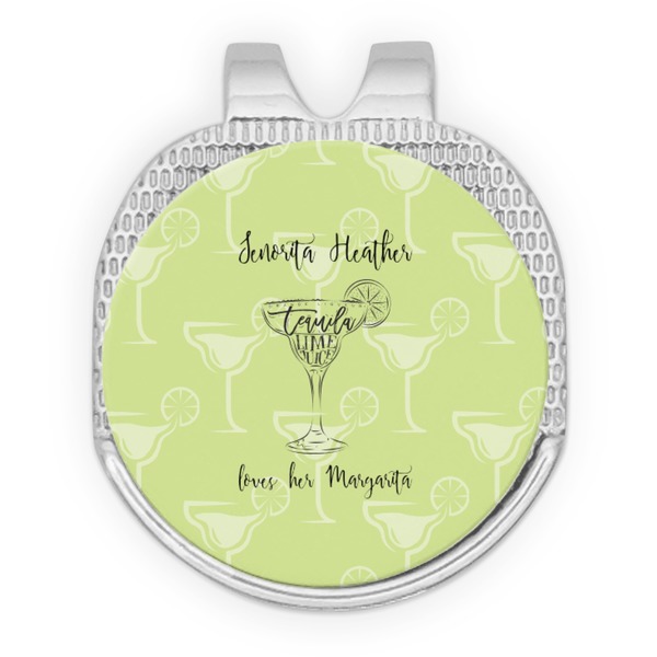 Custom Margarita Lover Golf Ball Marker - Hat Clip - Silver