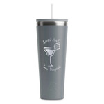 Margarita Lover RTIC Everyday Tumbler with Straw - 28oz - Grey - Double-Sided (Personalized)