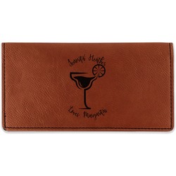 Margarita Lover Leatherette Checkbook Holder - Double Sided (Personalized)