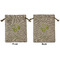 Margarita Lover Medium Burlap Gift Bag - Front and Back