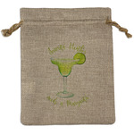 Margarita Lover Medium Burlap Gift Bag - Front (Personalized)