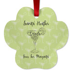 Margarita Lover Metal Paw Ornament - Double Sided w/ Name or Text