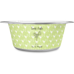 Margarita Lover Stainless Steel Dog Bowl - Large (Personalized)