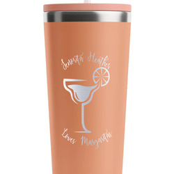 Margarita Lover RTIC Everyday Tumbler with Straw - 28oz - Peach - Single-Sided (Personalized)