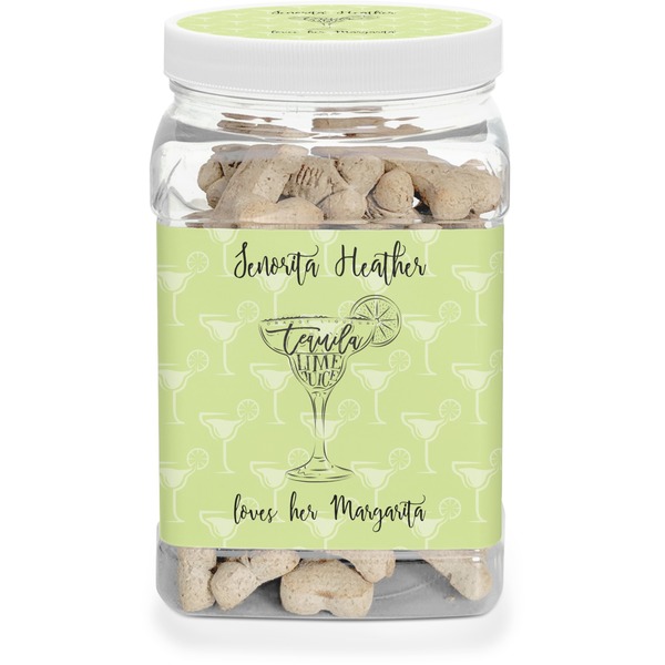 Custom Margarita Lover Dog Treat Jar (Personalized)