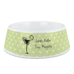 Margarita Lover Plastic Dog Bowl - Medium (Personalized)
