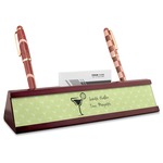 Margarita Lover Red Mahogany Nameplate with Business Card Holder (Personalized)