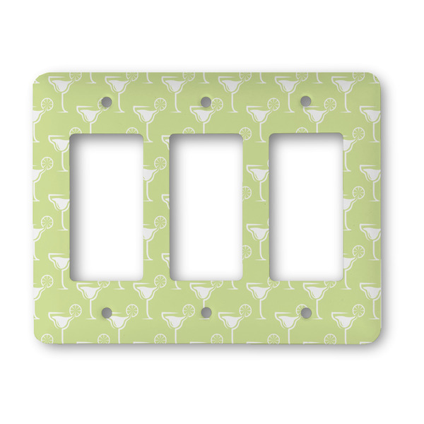 Custom Margarita Lover Rocker Style Light Switch Cover - Three Switch