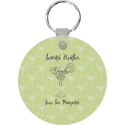 Margarita Lover Round Plastic Keychain (Personalized)