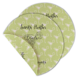Margarita Lover Round Linen Placemat - Double Sided - Set of 4 (Personalized)