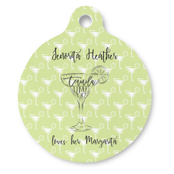 Margarita Lover Round Pet ID Tag (Personalized)