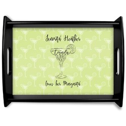 Margarita Lover Black Wooden Tray - Large (Personalized)
