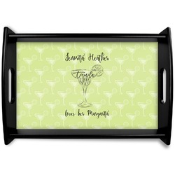 Margarita Lover Black Wooden Tray - Small (Personalized)