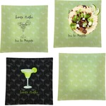 Margarita Lover Set of 4 Glass Square Lunch / Dinner Plate 9.5" (Personalized)