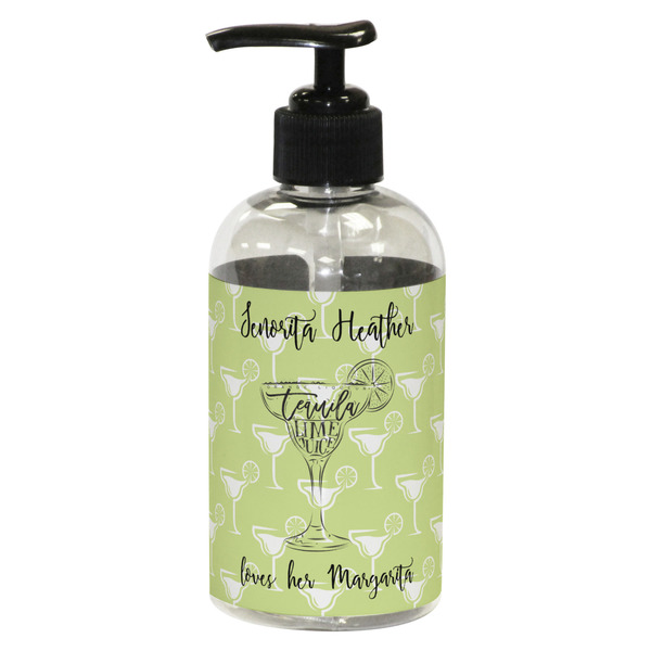 Custom Margarita Lover Plastic Soap / Lotion Dispenser (8 oz - Small - Black) (Personalized)