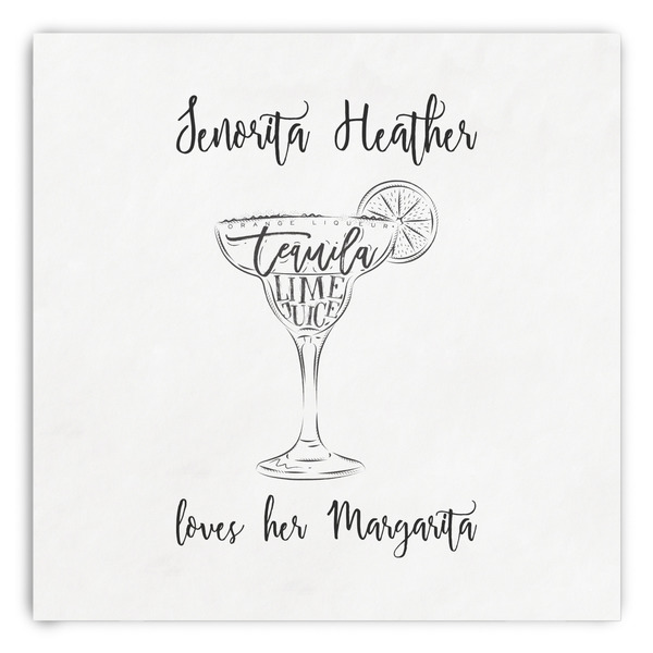 Custom Margarita Lover Paper Dinner Napkins (Personalized)