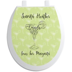 Margarita Lover Toilet Seat Decal - Round (Personalized)