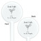 Margarita Lover White Plastic 5.5" Stir Stick - Double Sided - Round - Front & Back