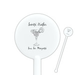 Margarita Lover 5.5" Round Plastic Stir Sticks - White - Single Sided (Personalized)