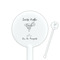 Margarita Lover White Plastic 5.5" Stir Stick - Round - Closeup