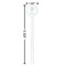 Margarita Lover White Plastic 5.5" Stir Stick - Round - Dimensions