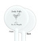 Margarita Lover White Plastic 5.5" Stir Stick - Single Sided - Round - Front & Back