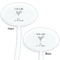 Margarita Lover White Plastic 7" Stir Stick - Double Sided - Oval - Front & Back