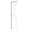 Margarita Lover White Plastic 7" Stir Stick - Oval - Dimensions