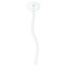 Margarita Lover White Plastic 7" Stir Stick - Oval - Single Stick