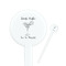 Margarita Lover White Plastic 7" Stir Stick - Round - Closeup