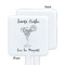 Margarita Lover White Plastic Stir Stick - Single Sided - Square - Approval