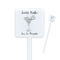 Margarita Lover White Plastic Stir Stick - Square - Closeup