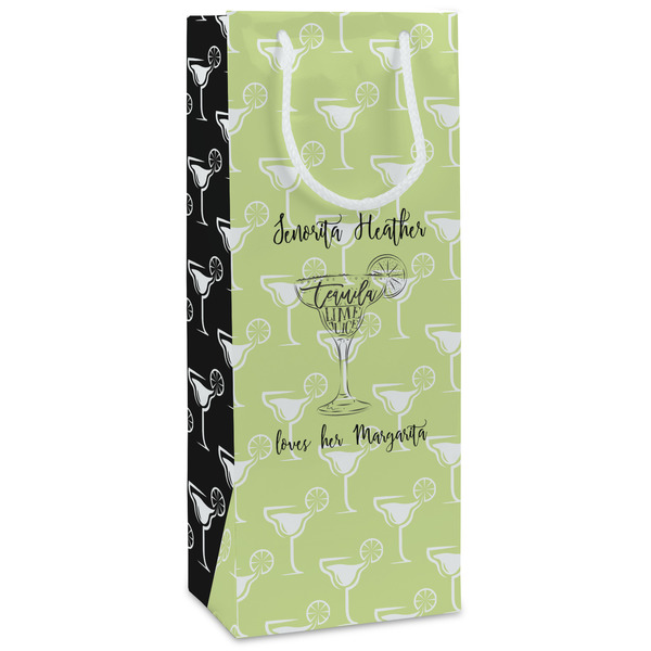 Custom Margarita Lover Wine Gift Bags - Matte (Personalized)