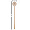 Margarita Lover Wooden 7.5" Stir Stick - Round - Dimensions