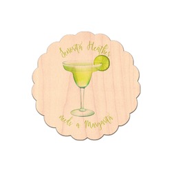 Margarita Lover Genuine Maple or Cherry Wood Sticker (Personalized)