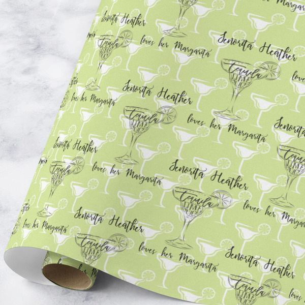 Custom Margarita Lover Wrapping Paper Roll - Large - Matte (Personalized)