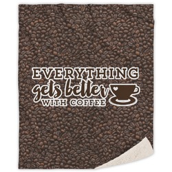 Coffee Addict Sherpa Throw Blanket - 50"x60"