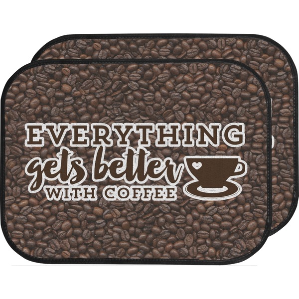 Custom Coffee Addict Car Floor Mats (Back Seat)