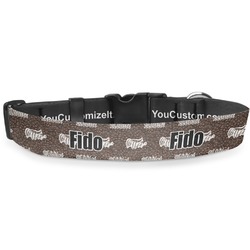 Coffee Addict Deluxe Dog Collar - Double Extra Large (20.5" to 35") (Personalized)