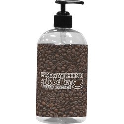 Coffee Addict Plastic Soap / Lotion Dispenser (16 oz - Large - Black)